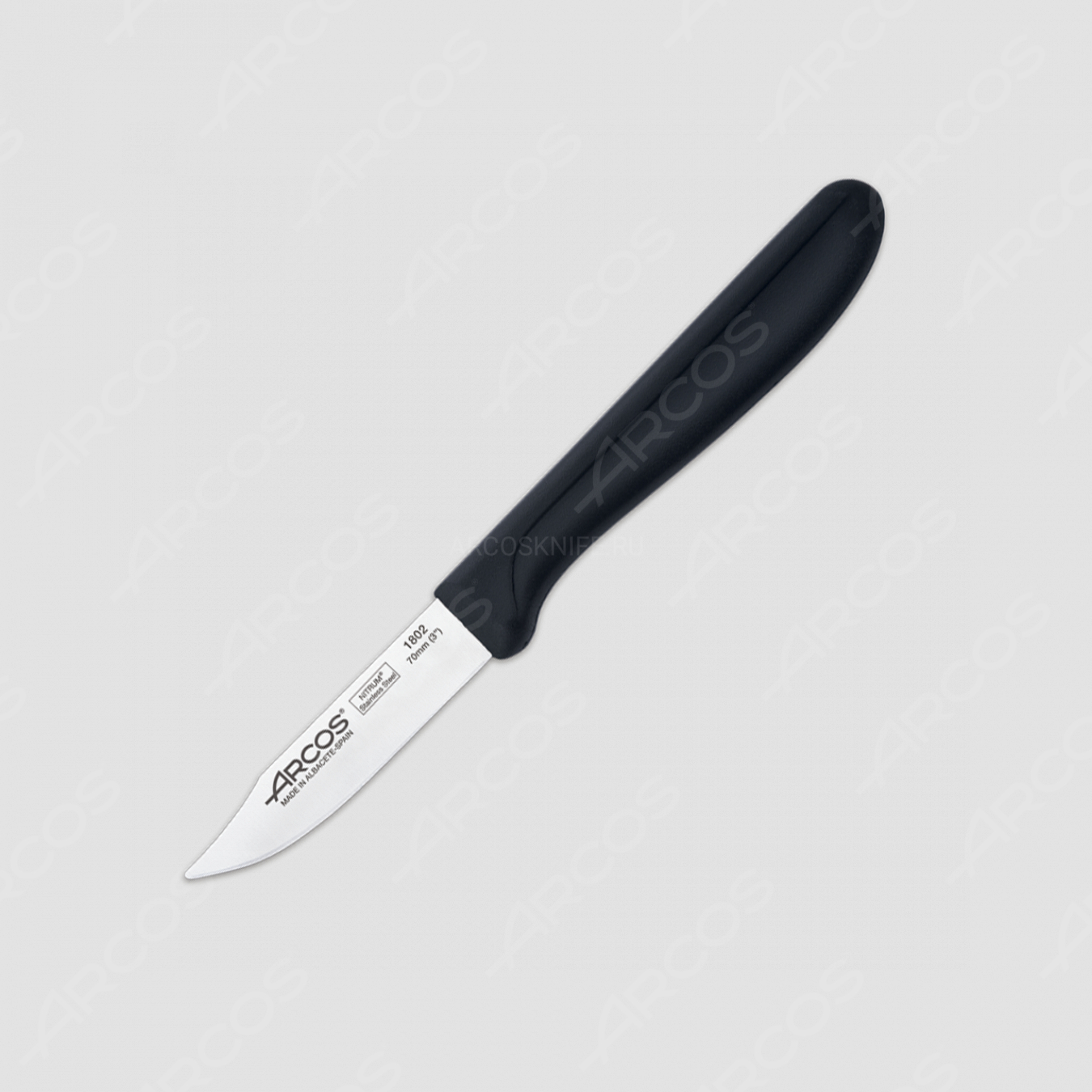 Нож кухонный для чистки 7 см, рукоять черная, серия Genova, ARCOS, Испания