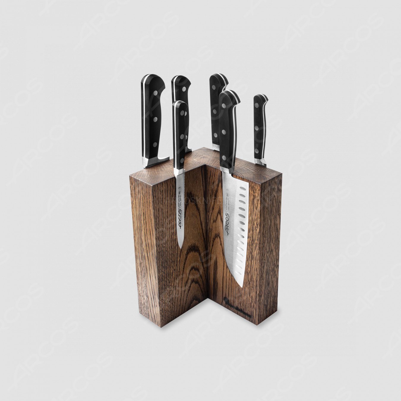 Набор из 6-ти кухонных ножей на подставке из дуба, серия Clasica, ARCOS, Испания