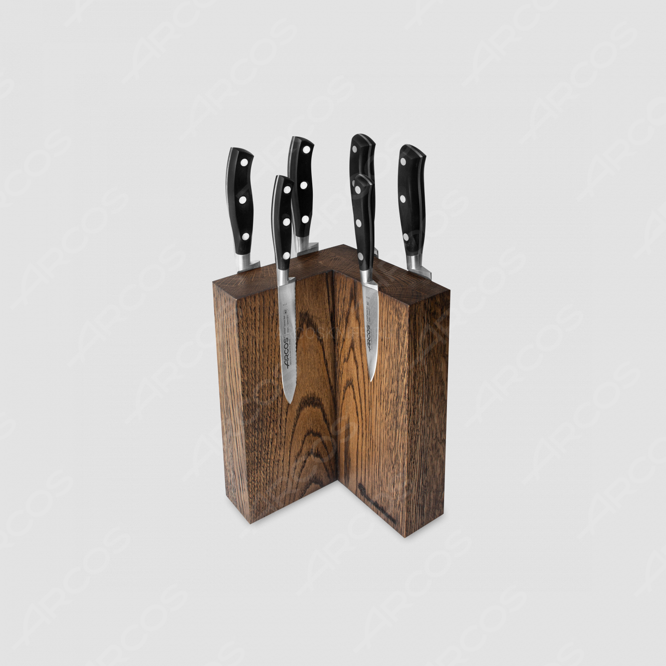 Набор из 6-ти кухонных ножей на подставке из дуба, серия Riviera, ARCOS, Испания