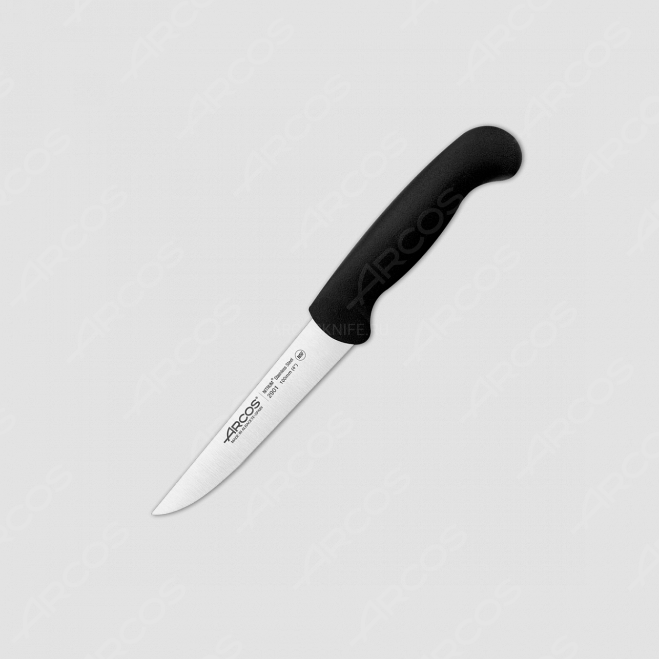 Нож кухонный, для чистки 10 см, цвет рукояти черный, серия 2900, ARCOS, Испания