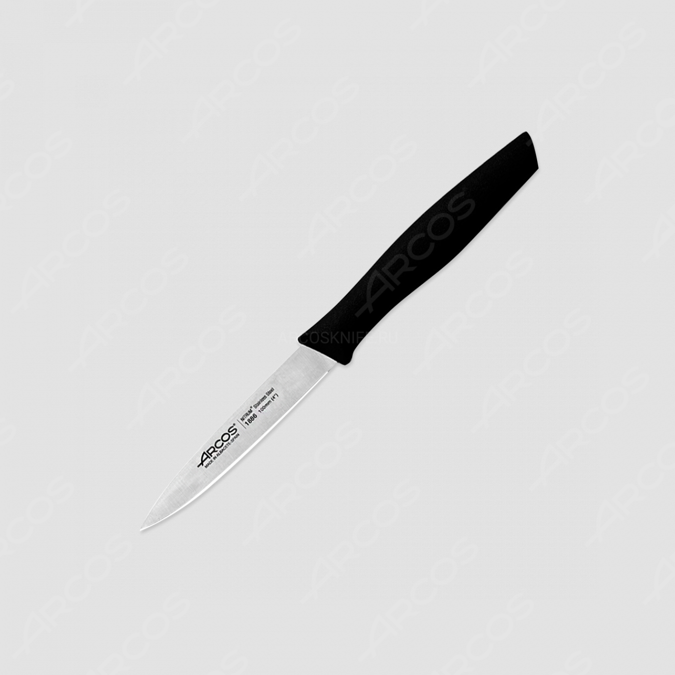 Нож кухонный для чистки 10 см, рукоять черная, серия Nova, ARCOS, Испания