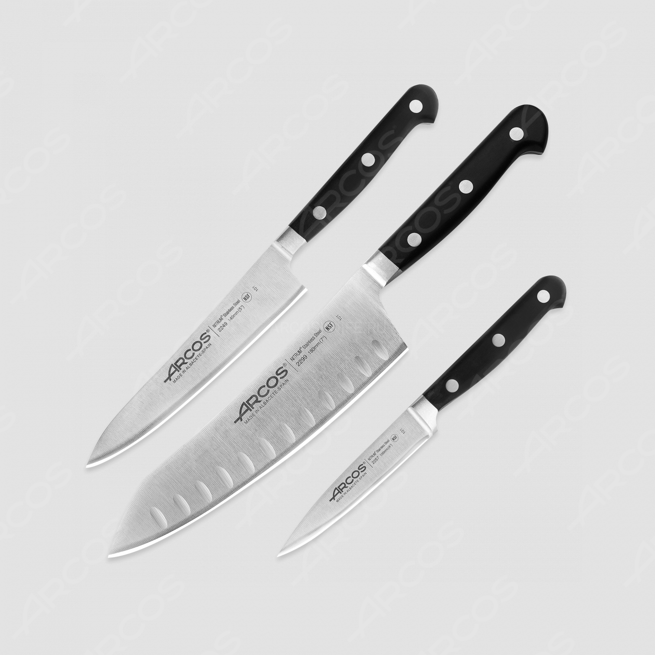 Набор кухонных ножей 3 шт (10 см, 14 см, 18 см,), серия Opera, ARCOS, Испания