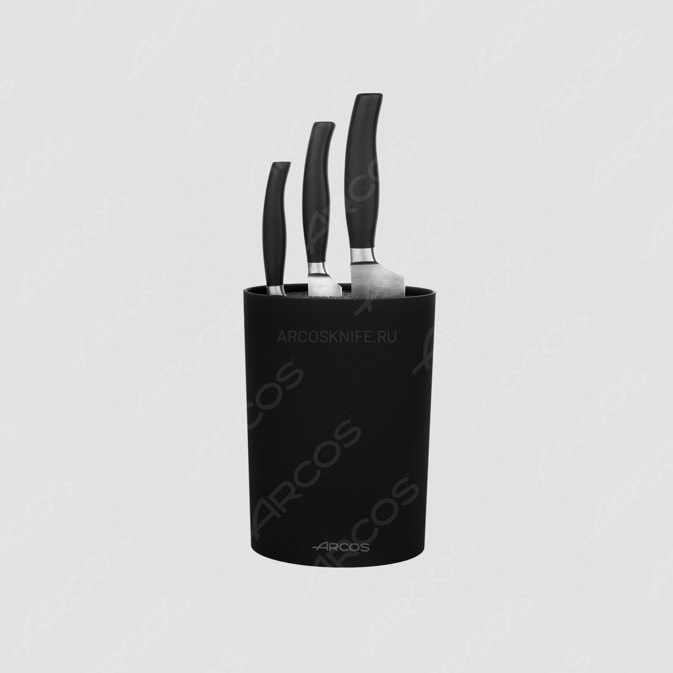 Набор из 3-х ножей с черной подставкой, серия Clara, ARCOS, Испания