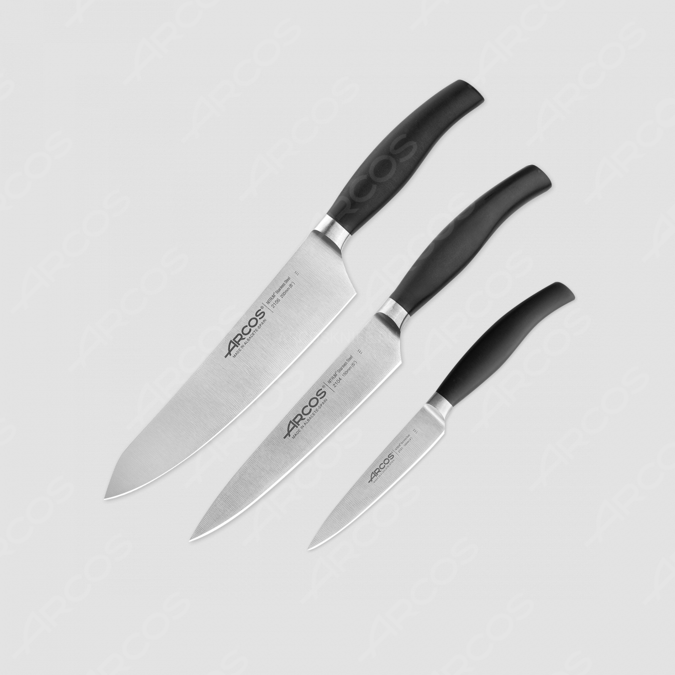Набор из 3-х кухонных ножей «поварская тройка», серия Clara, ARCOS, Испания