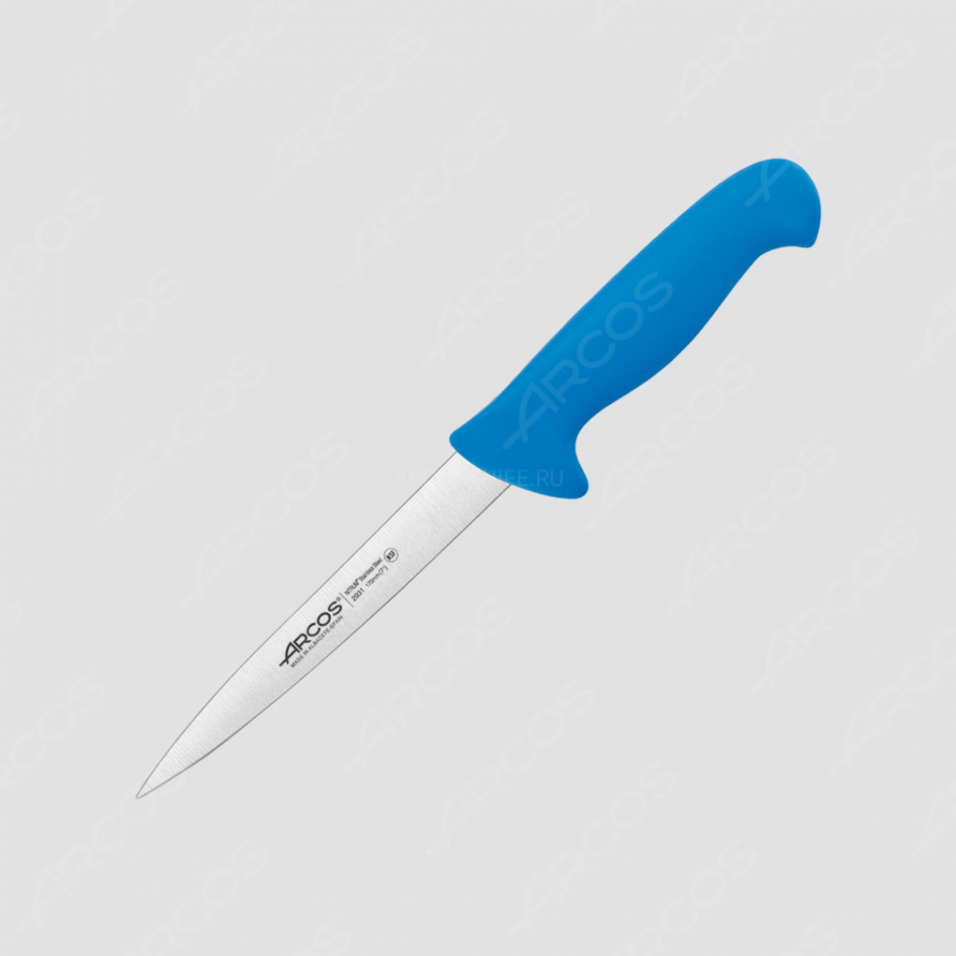Нож кухонный для нарезки филе 17 см, рукоять - голубая, серия 2900, ARCOS, Испания