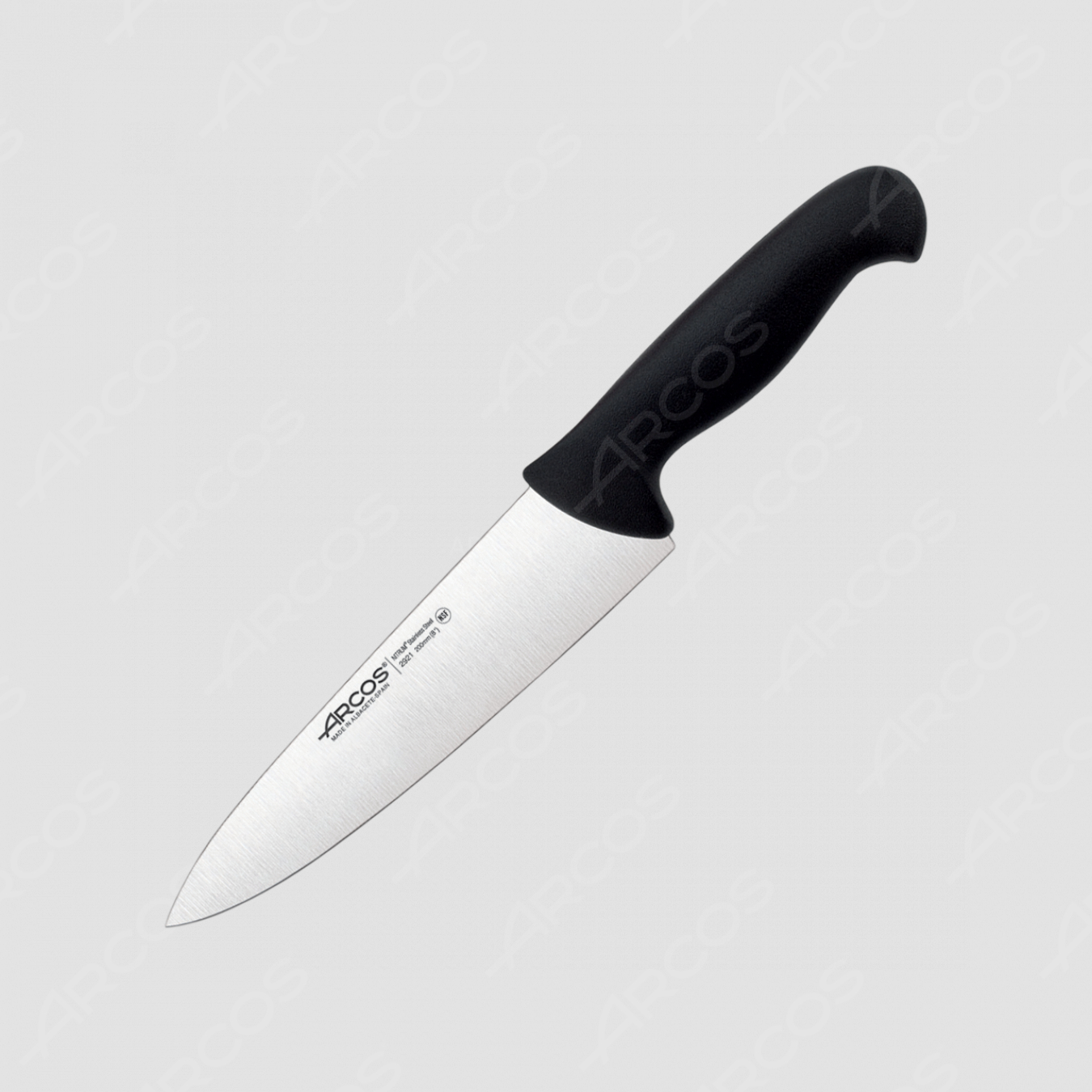 Профессиональный поварской кухонный нож 20 см, рукоять черная, серия 2900, ARCOS, Испания