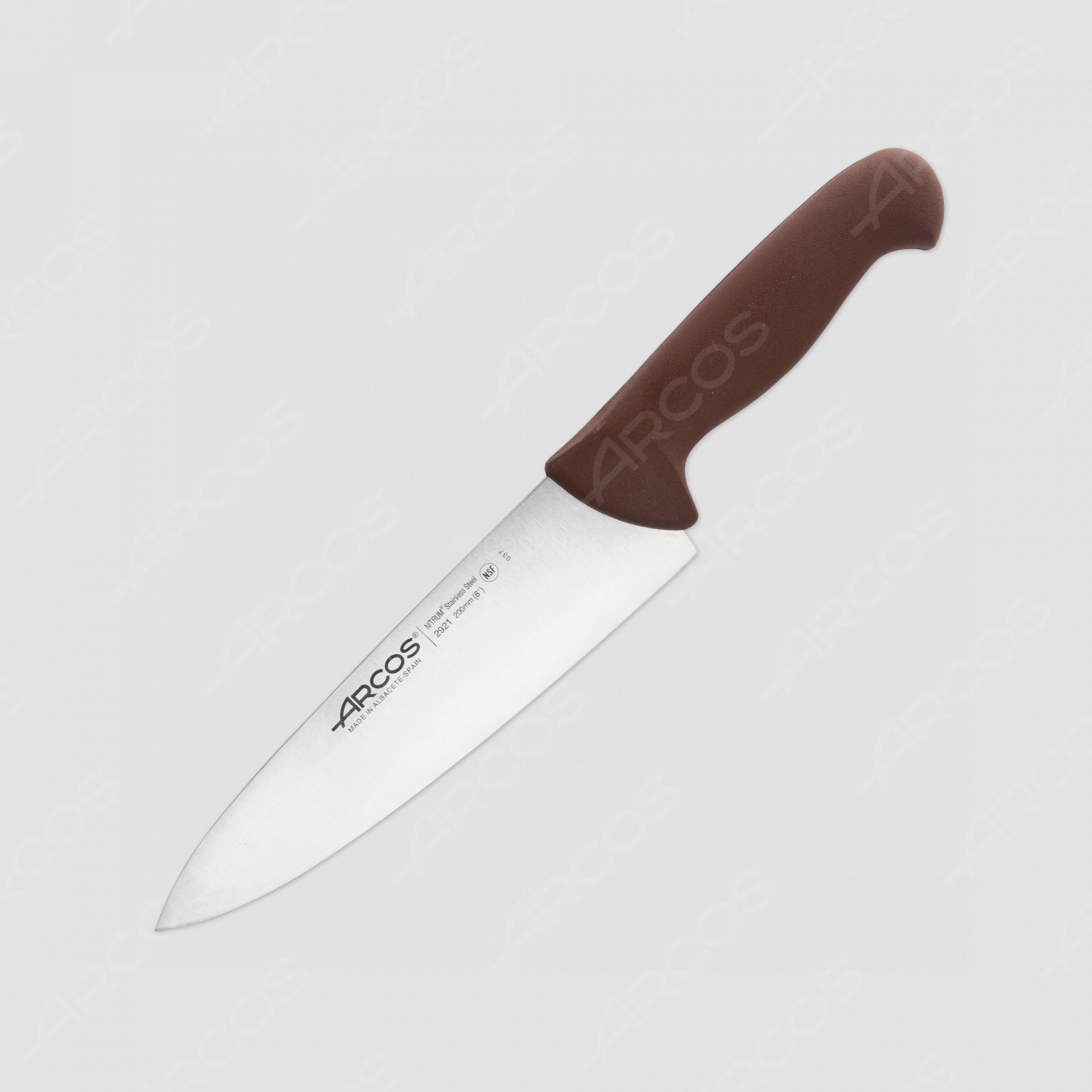Нож кухонный поварской 20 см, рукоять - коричневая, серия 2900, ARCOS, Испания