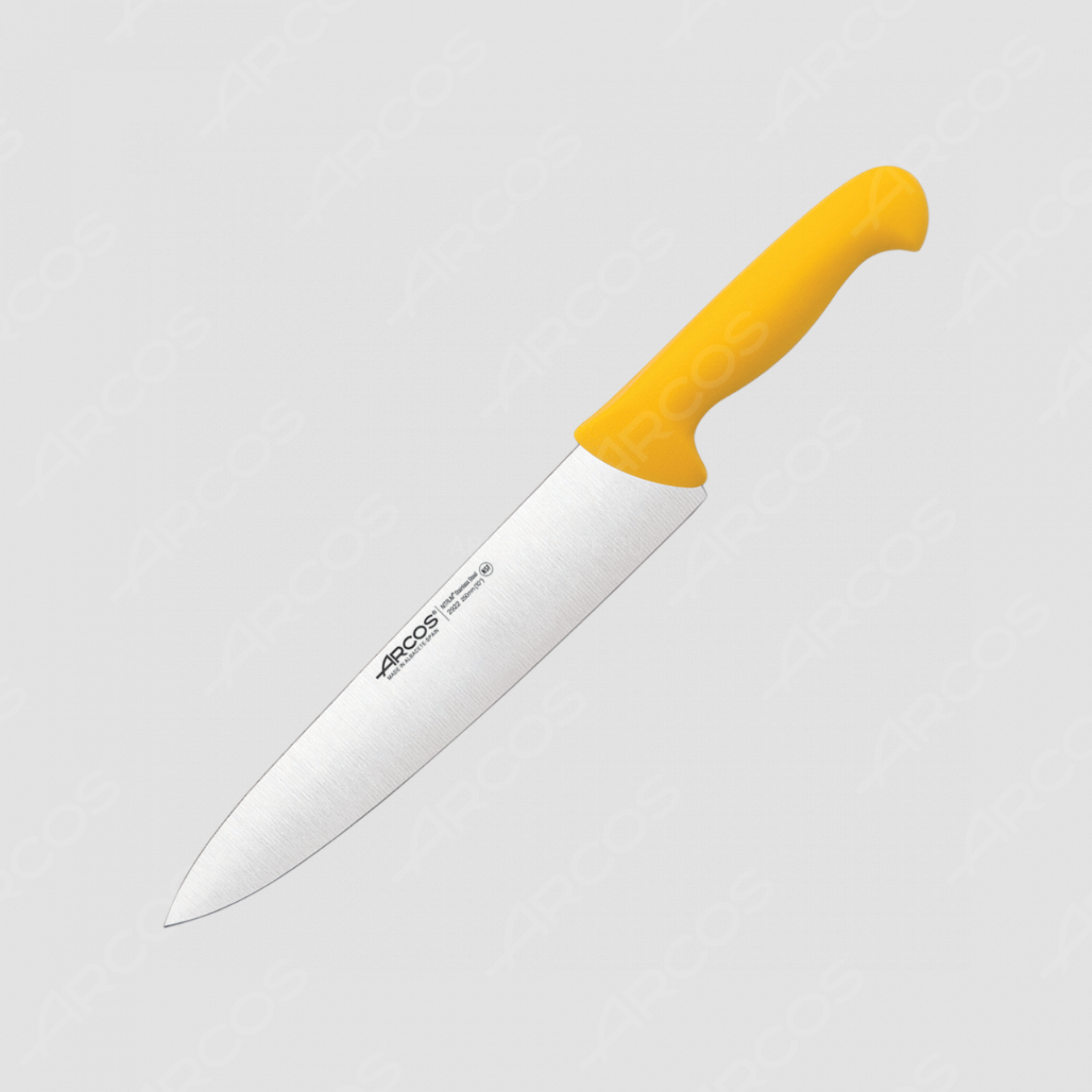 Профессиональный поварской кухонный нож 25 см, рукоять желтая, серия 2900, ARCOS, Испания