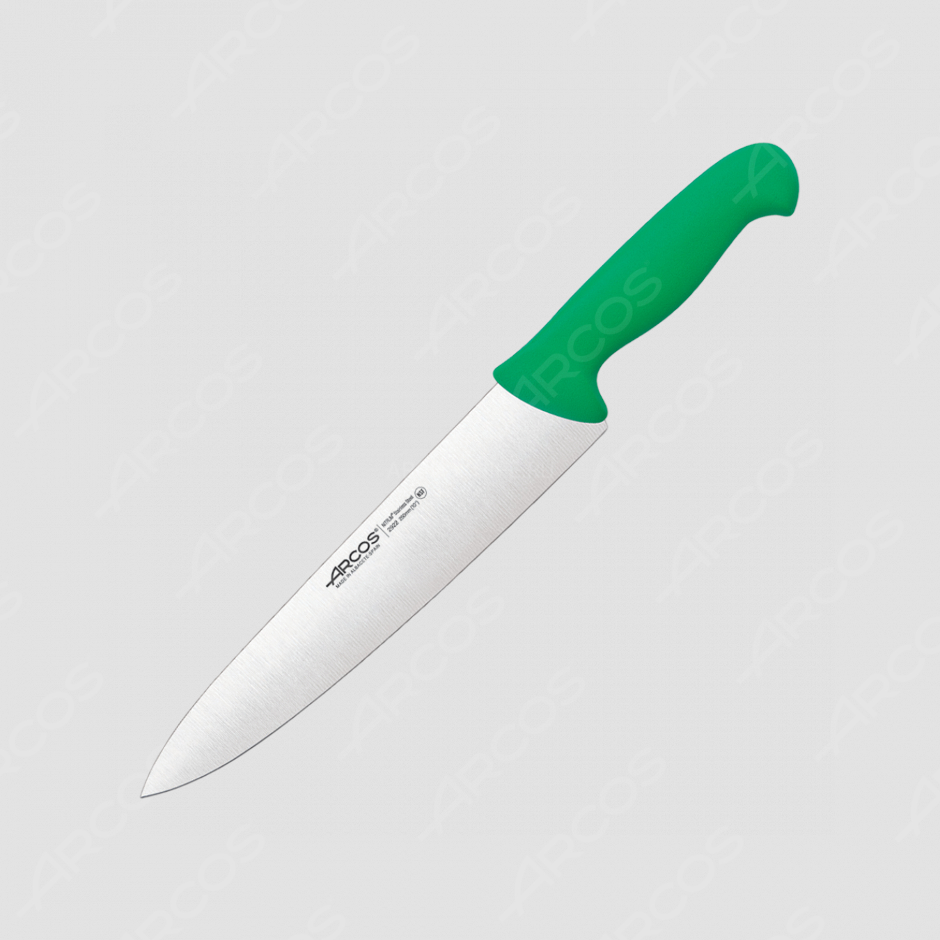 Профессиональный поварской кухонный нож 25 см, рукоять зеленая, серия 2900, ARCOS, Испания