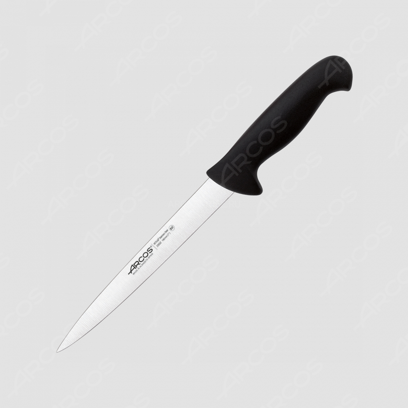 Нож кухонный для нарезки филе 19 см, рукоять черная, серия 2900, ARCOS, Испания