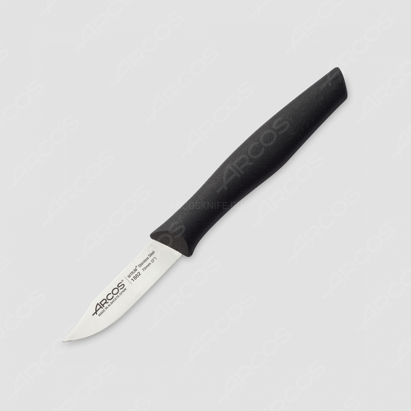 Нож кухонный для чистки 7 см, рукоять черная, серия Nova, ARCOS, Испания