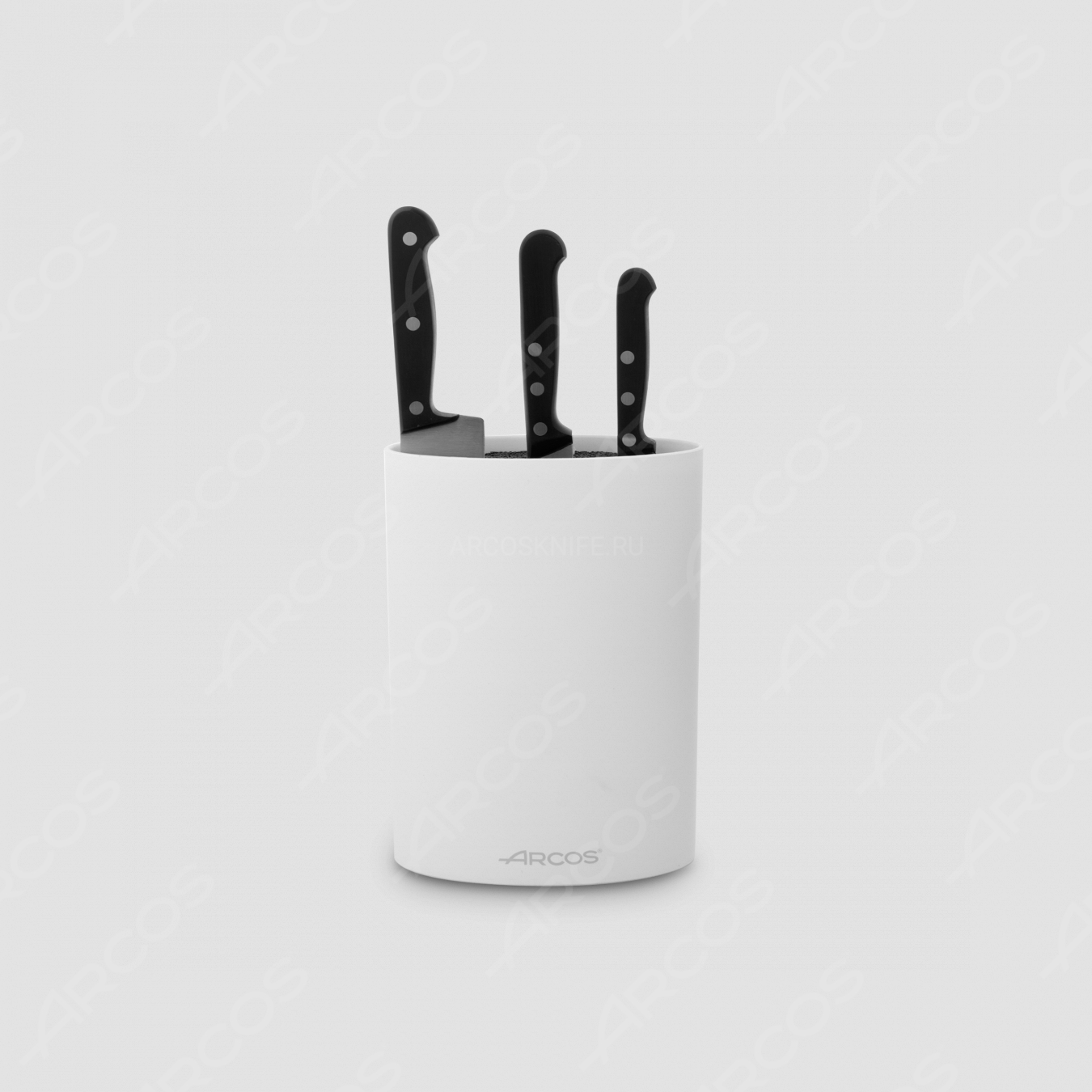 Набор из 3-х кухонных ножей с белой подставкой, серия Universal, ARCOS, Испания