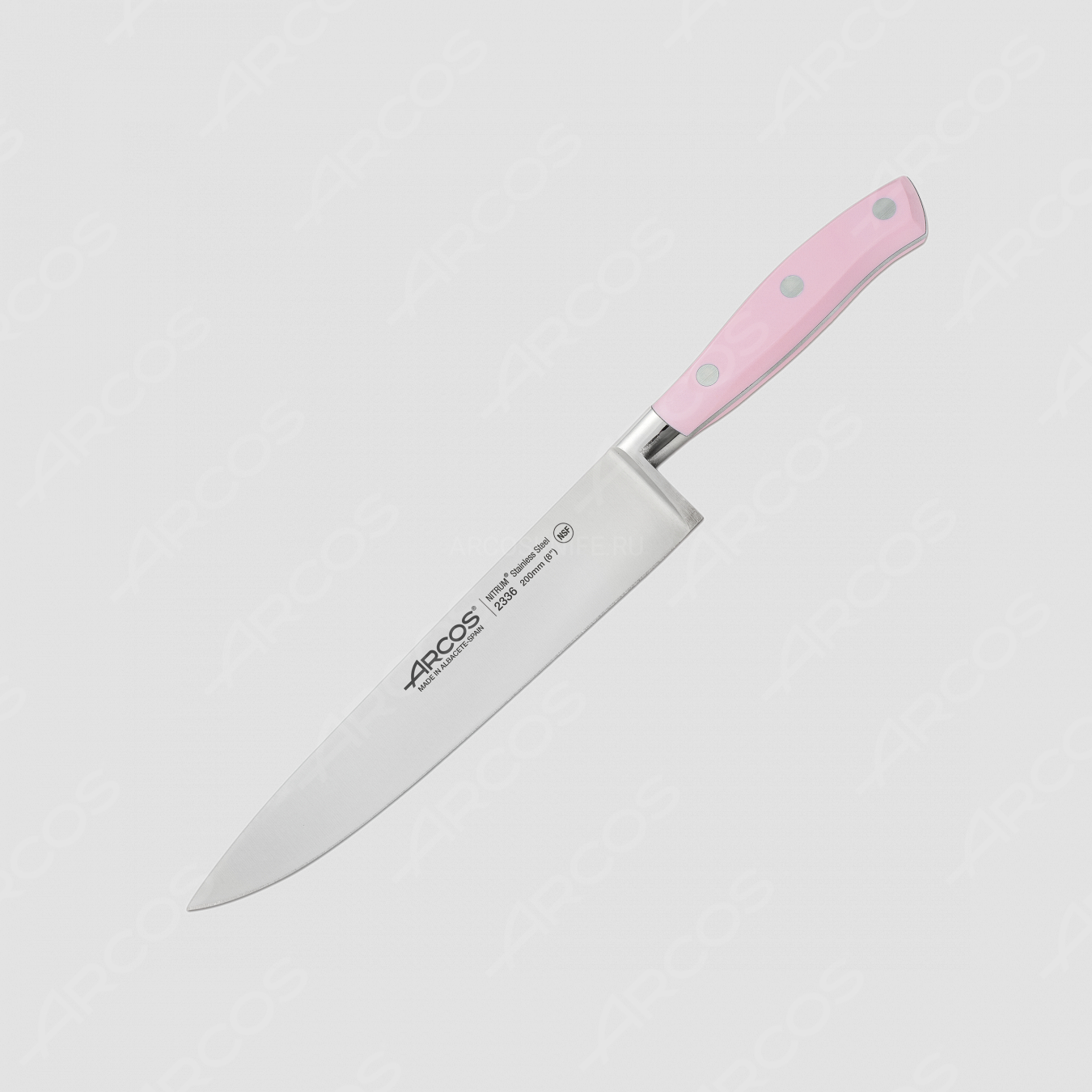 Профессиональный поварской кухонный нож «Шеф» 20 см, серия Riviera Rose, ARCOS, Испания