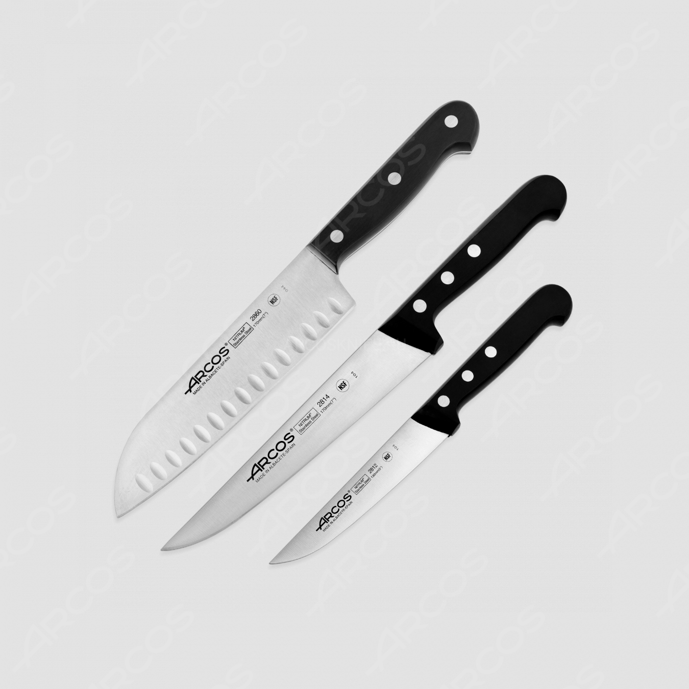 Набор из 3-х кухонных ножей «поварская тройка», серия Universal, ARCOS, Испания